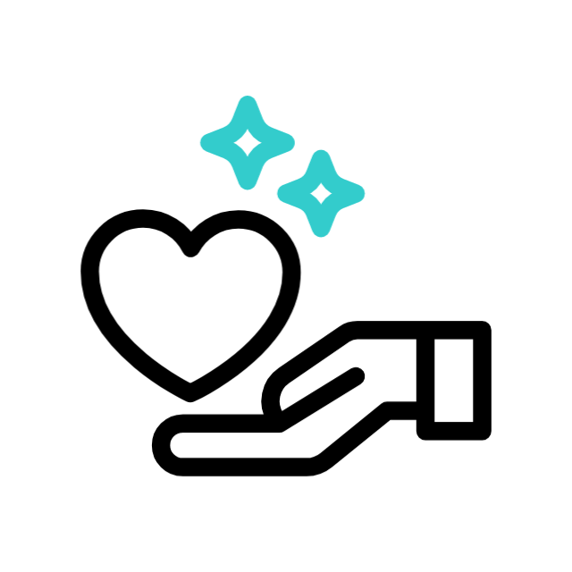 mano con un corazon en movimiento