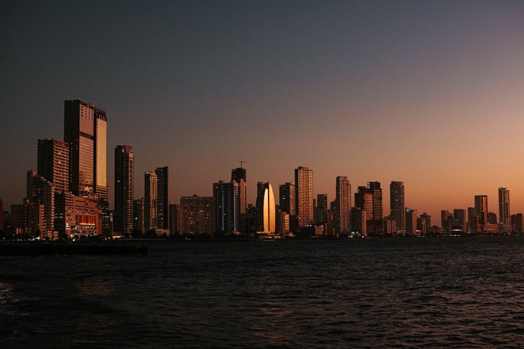 ciudad de Cartagena en la noche